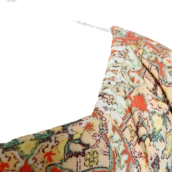 EMMA & MICHELE Boho Orange White Dress Size Small - Picture 8 of 16